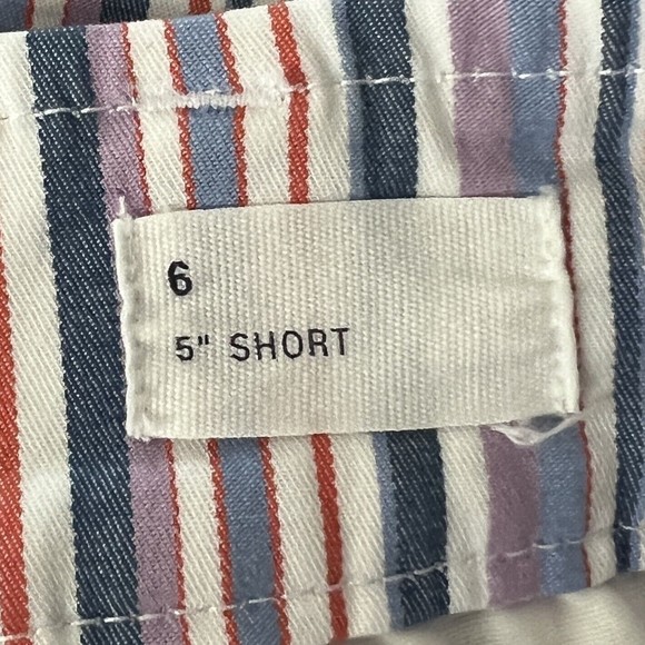 Gap Shorts Womens 6 Multicolored Rainbow Striped 5” Short Casual Summer Colorful - Picture 4 of 5